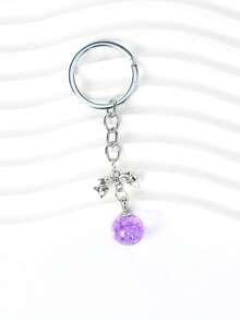 1 件可爱玻璃干花樱花植物标本钥匙扣，清新优雅，四季汽车配件哥特 Y2K - 彩色 - 查看 13