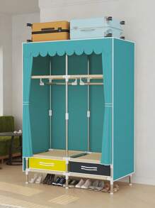 Este armario tiene un ancho de 39.37 pulgadas. Puede ser ensamblado rápidamente sin herramientas, generalmente con instrucciones detalladas incluidas. El desensamblaje también es muy sencillo, lo que lo hace conveniente para mudanzas y almacenamiento. La parte de tela se puede limpiar regularmente para mantener la limpieza.