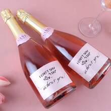 علامات صغيرة على زجاجات الشمبانيا للطلب من الصديقات لحضور حفل الزفاف - مجموعة من 10/20 - فكرة هدية صندوق "لا أستطيع أن أقول نعم دونك"