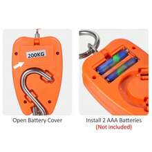 1 pieza Báscula colgante digital 200 kg, báscula electrónica portátil, báscula de equipaje/gancho de grúa - Multicolor - Ver 7