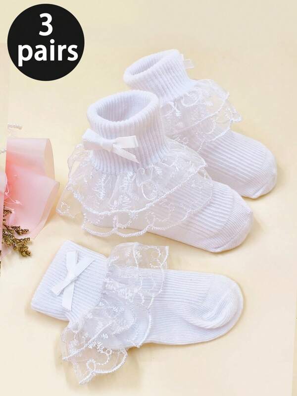 3 paires de chaussettes molles en polyester pour filles, convenant pour la saison du retour à l'école après Thanksgiving, l'été