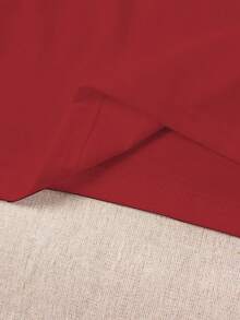 Blusa de manga corta y cuello redondo para mujer, estilo casual de calle con monograma de hoja de arce canadiense en rojo, ideal para viajes y uso diario