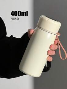 400ml Smart Temperature Display Tumbler - Stainless Steel Ice Cold Cup With Handle, Leakproof & Portable For Outdoor, Travel, Gym - Keep Drinks Cold 24H+ (Iced Coffee, Smoothie, Water)