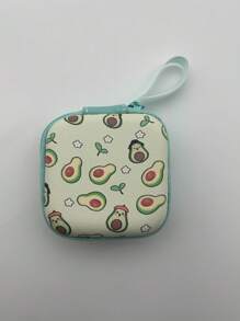 Estuche de transporte de moda impreso en EVA mini portátil, adecuado para guardar auriculares, cables, unidades USB, monedas y talla grande
