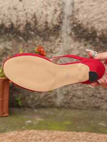 Sandalias para Mujer Moda de Tacón Alto, Huaraches para Dama Elegante de Tacón Alto, Zapatos de Tacón Alto para Mujer, Diseño de Cremallera para Usar Fácilmente, la Mejor Opción para Mujeres Hermosas y Seguras, Una Buena Opción para Combinar en el Lugar de Trabajo - Rojo - Ver 7