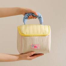 1 pieza Bolsa de maquillaje con gran capacidad con forma de casa adorable, organizador de artículos de tocador para viajes, nuevo diseño, bolsa de regalo