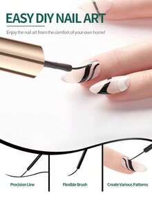 XEIJAYI 1pc Gold Spider Silk Gel 10ml Painting Gel Line Stripe Wave 3D Nail Art Polish - 金色 - 查看 4