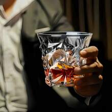 1/6pcs 300ml Whiskey Glasses - Whiskey Stones Gift, Scotch Bourbon Whisky Glass Gift For Men, Best Drinking Gifts For Men Dad Husband Birthday Father's Day Groomsmen Gifts(1pc/6pcs)