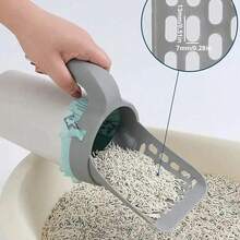 1 Set Of Integrated Cat Litter Scoop With Detachable Garbage Bag And Pet Feces Picker(No Included Garbage Bags)
