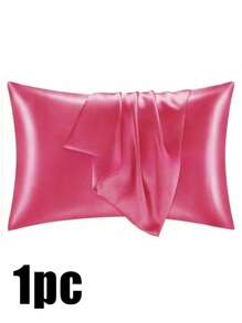 Luxurious Silky Soft Pillowcase - Breathable Skin-Friendly Cool Feel, Solid Color With Envelope Closure - Machine Washable Bedding Washed Silk Pillowcase Single Ice Silk Satin Silk Faux Silk Pillowcase Christmas Gift