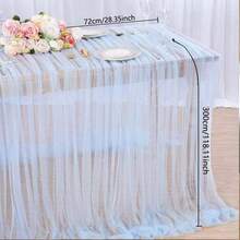 Pearl Background Tablecloth, Wedding White Pearl Chiffon Tablecloth, Wedding Arch Decor For Bride Reception Gift, Party Decoration - White - View 11