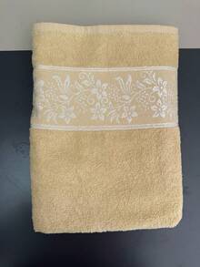 100% Turkish Cotton Bath Towel – 70*140cm – Ultra Soft & Absorbent – Made In Turkey - Yellow - View 3