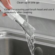 Multi Functional Scouring Pad Cleaning Shovel, Gap And Corner Cleaning Brush Shovel, Integrated Bathroom Floor Drain Cleaning Brush, Kitchen, Room, Bedroom, Living Room Dead Corner Cleaning Brush Tool