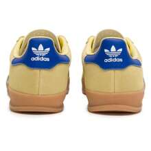 Adidas Originals Men's And Women's Shoes, Classic Casual Shoes, GAZELLE INDOOR, White Lace-Up Commuter Shoes, Rubber Outsole Shoes, JH5406 - Powder Yellow/Royal Blue/White - View 6