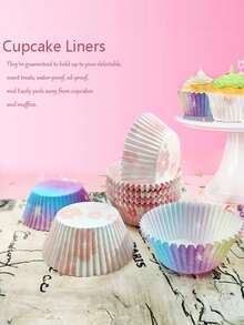 100 件/套蕾丝纸杯蛋糕衬垫、商业用途甜点品尝纸杯蛋糕衬垫、家庭使用紫色星系纸杯蛋糕包装纸；甜点蛋糕、雪人纸杯蛋糕架；迷你纸杯蛋糕衬垫；纸质月饼底座烘焙模具、纸质杯垫圣诞节圣诞装饰品圣诞睡衣圣诞礼物圣诞装饰