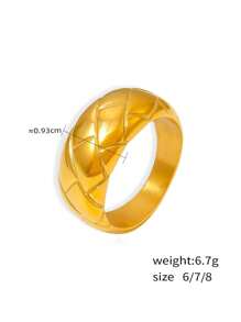 1 Pieza Anillo de cúpula gruesa y de alto brillo - Anillo versátil minimalista para uso diario, regalo de cumpleaños y festividades