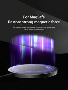 VRNOEI 适用于三星 Galaxy S24 S23 S22 S21 S25 Ultra Plus 的原装磁吸手机壳，软壳防震保护套，支持磁吸无线充电，柔软 TPU 材质，防水防摔防刮。 - 煙藍色 - 查看 3