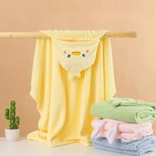 1 pièce Peignoir de bain pour bébé 80*120cm, doux et absorbant, cape de bain, peignoir de bain à capuche pour enfants, motif d'animaux de bande dessinée mignons, éléphant/canard, utilisation générale en toutes saisons
