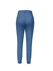 Women's Solid Color Slim Fit Thin Casual Pants, Suitable For Commuting And Daily Wear, Spring/Summer - Blue - View 2