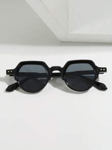 1 buc ochelari de soare retro pentru bărbați, cu ramă rotundă mică, stil Street Shooting, de înaltă calitate, potriviți pentru uz zilnic și decor