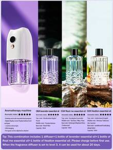 1 pieza Máquina de aromaterapia automática para el hogar, Difusor de aromaterapia SUB pequeño, Vaporizador inteligente de hotel, Difusor de perfume para habitación, Ambientador eléctrico para baño, Recargable, Con luces de ambiente de colores - Multicolor - Ver 12