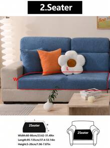1 pieza Funda elástica para sofá, funda de cojín de tela reforzada con cobertura completa antideslizante, funda universal para sofá de 4 estaciones, decoración de habitación, cubierta protectora apta para mascotas, lavable a máquina, se ajusta a sofás en forma de L y de 1/2/3/4 plazas