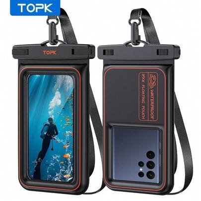  Túi đựng điện thoại chống nước TOPK, (E09) Ốp lưng điện thoại chống nước IPX8 tương thích với iPhone 16 15 14 13 12 11 Pro Max Xs Plus Chèo thuyền kayak & Phiêu lưu ngoài trời