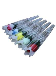 1/5 件水彩龙凤球人造花，人造玫瑰婚礼家居装饰，摄影道具，餐桌布置，波西米亚风格 ABS 塑料 - 彩色 - 查看 3