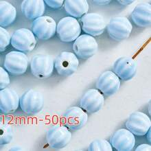 20Pcs Floral Glaze Watermelon Beads - Versatile Ceramic Charms For Diy Bracelets & Necklaces, Fashion Jewelry Crafting Accessories