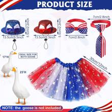 Hawaiian Luau Porch Goose Outfit For Lawn 23'' Plastic Goose Clothes Costume Summer Outdoor Decor
