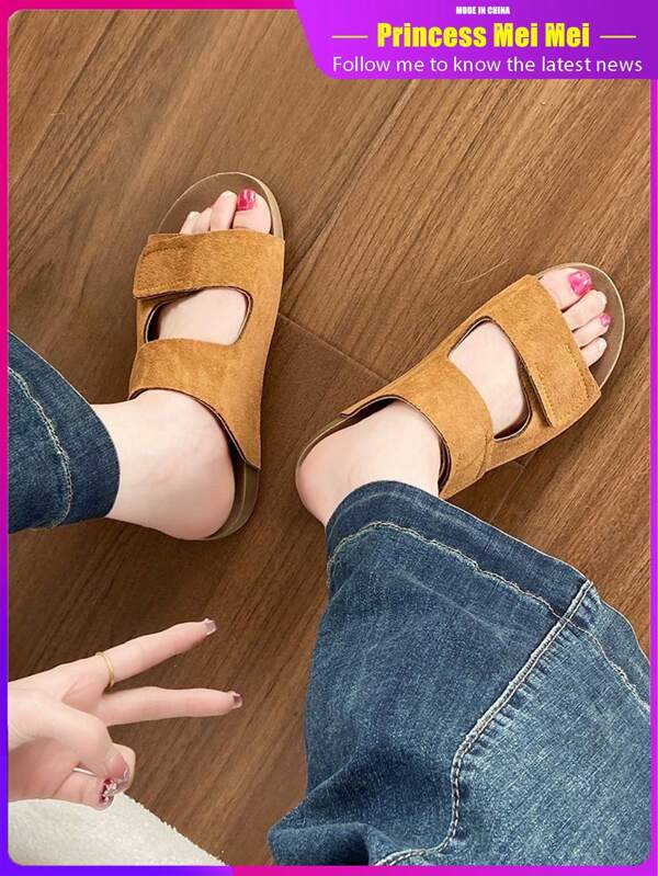 Zapatillas tipo mula unisex para estudiantes, estilo informal sin respaldo, de media punta, con plataforma y versátil, sandalias de mujer de primavera con suela suave, cómoda y antideslizante