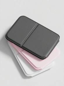 1 Specchio da trucco portatile, specchio piccolo in pelle poliuretanica, pieghevole, specchio da viaggio, adatto come regalo, accessori da viaggio, cosmetici, facile da riporre, specchio tascabile per ritocchi, specchio trucco pieghevole e portatile con angoli arrotondati, decorazione scolastica, sorpresa scolastica, decorazione dormitorio, accessori per il ritorno a scuola