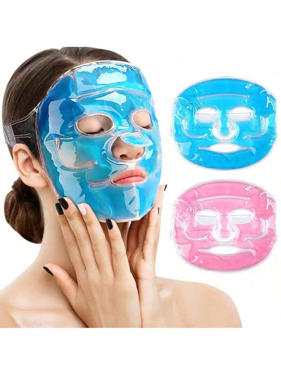 Ice Facial Mask, Ice Pack Compress, Face Cooling Compress, Reusable Ice Pack, Can Be Refrigerated Summer Cooling,Beach,Travel
