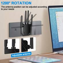 2025 WiFi Extender Signal Booster Dual Band WiFi Repeater 5GHz / 2.4GHz WiFi Amplifier For Home Work Gaming Live Stream, 2 Ethernet Ports WiFi Access 10000sf 60+ Devices Secure Easy Setup - White - View 7