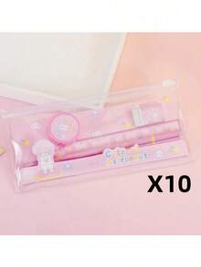 10件套宇航员文具套装，铅笔、橡皮、文具套装，儿童节小礼物，小学生文具奖品，铅笔、尺子套装批发，可爱卡通多功能学习用品组合，适合儿童节礼物、促销礼品 - 多色 - 查看 16