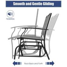 2-Person Patio Swing Glider Bench Outdoor Chair Loveseat