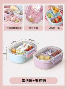 Sanrio 1 Pezzo Set Contenitore Pranzo Rosa Hello Kitty & Friends - A prova di perdite, Rettangolare, Contenitore Pranzo in Plastica con Scomparti, Lavabile a Mano per Lavoro, Scuola e Viaggio, Scatola Porta Pranzo | Contenitore Pranzo a Tema Personaggio | Facile da Pulire, Sanrio, Ritorno a Scuola