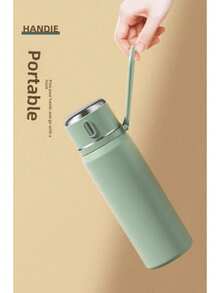1 个 SUS316 不锈钢真空水瓶，带手柄和过滤网，500ml/16.9oz 和 600ml/20oz，密封防漏，可放入包中，便携，适合户外旅行、跑步、骑自行车、登山和游泳