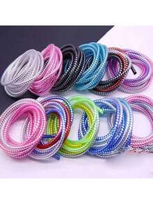 Cable espiral de protección de 1,4m/4,6 pies, protector de cable de cargador, cable de auriculares, protector de cordón enrollado, protector de cargador - Multicolor - Ver 4