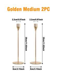 1/2/3/6 Pcs Candle Holder Set, Gold Metal Luxury Candle Stand, Home/Wedding/Romantic Dinner Decor, Room Decoration, Home Decor, Gift, Holiday Decoration