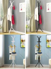 1pc Wrought Iron Garment Rack, Approx. 69 Inches Tall, Free-Standing Coat Rack, Sturdy, Fashionable, Movable, Easy Assembly, Suitable For Living Room, Entryway, Bedroom, Study, Office, Holiday Gift, Christmas Present