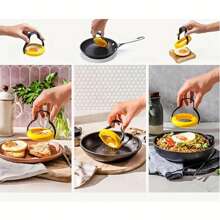 1pc Silicone Egg Ring Mold With Non-Stick Cooking Surface And Insulated Handle, Great For Frying Eggs