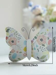 1pc Of Cute And Delicate Butterfly Theme Decorative Ornaments. These Butterflies Have Rich Colors, And Each Butterfly Is Equipped With Delicate Curled Antennae, Exuding A Simple And Charming Atmosphere. It Is Suitable For Nature Lovers And People Who Like Sweet Style Decorations. It Is Perfect For Display On Shelves, Desks Or Windowsills, Adding A Touch Of Natural Beauty And Sophistication To Any Space