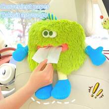 1 Stück - Reise Auto Taschentuchbox kreativ süßer kleiner Monster Auto Hängetasche Auto Taschentuch Tasche Auto Hängende Taschentuch Rack Aufbewahrungsbox Auto Taschentuchbox Sommer für Frauen Aufbewahrungsorganizer Geschenk Hochzeit