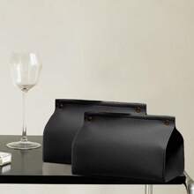 1/2 Pcs Leather Tissue Box Holder, Car Tissue Paper Dispenser