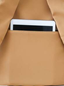 Cute Cartoon Capybara Fashion Large Capacity Travel, Gym, Versatile 4pcs Backpack Set - Khaki - View 3