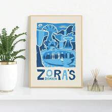 Stampa artistica su tela con cornice opzionale, cartellone di paesaggi di viaggio di : Breath of the Wild, decorazione da parete per stanza da gioco, cornice riutilizzabile - Multicolore - Visualizzare 5