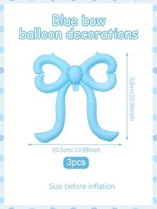 1/3 个蝴蝶结形气球，空心心形蝴蝶结铝箔气球，哑光浅粉色、黑色、紫色、蓝色、霓虹粉色、黄色和象牙色，适用于蝴蝶结装饰、生日、情人节、迎婴派对、婚礼、摄影、公主派对、单身派对、户外拍摄、周年纪念、母亲节、茶会、粉色和黑色老鼠主题派对、性别揭晓 - 彩色 - 查看 22