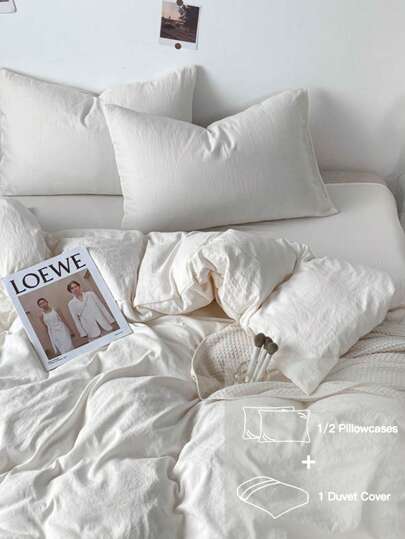 Soft Duvet Cover Set - Best 2/3 PiecesQuilt Comforter Cover Bedding Set - Includes 1 Bed Cover And 1/2 Pillow Case - Cheap And High Quality For Twin King Single Queen Double Full Size Doona Quilt Cover Bedding Sheets Set Sheet For Bedroom Decor