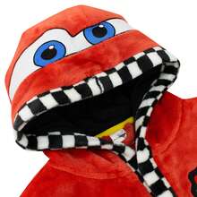 Disney Cars Dressing Gown | Hooded Boys Bathrobe | Boys' Sleepwear & Robes | Lightning McQueen Clothes | Fast UK Delivery Shipping | Trusted UK Seller | Great Gift For Kids | Perfect For Sleepovers, Halloween, Birthdays And Christmas - Red - View 7